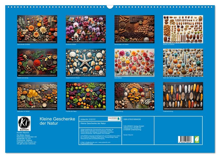 Produktbild: Kleine Geschenke der Natur (Wandkalender 2026 DIN A2 quer), CALVENDO Monatskalender