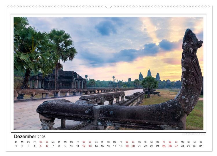 Produktbild: ANGKOR - IM REICH DER KHMER (Wandkalender 2026 DIN A2 quer), CALVENDO Monatskalender