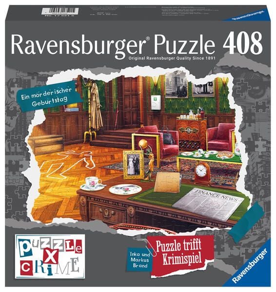 Produktbild: Puzzle X Crime 408 Teile - Ein m&ouml;rderischer Geburtstag