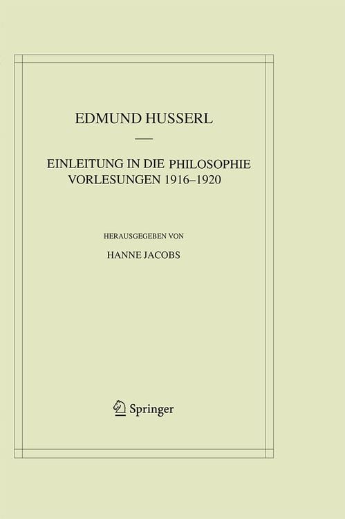 Produktbild: Einleitung in die Philosophie. Vorlesungen 1916&ndash;1920