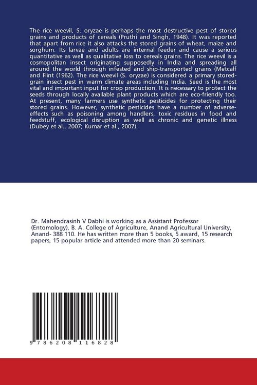 Produktbild: Eco-Friendly Management Of Rice Weevil, Sitophilus Oryzae Linnaeus