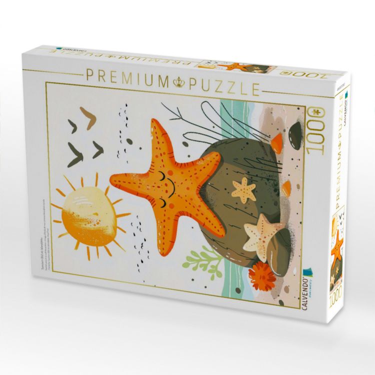 Produktbild: CALVENDO Puzzle Seestern Bild als Wanddeko | 1000 Teile Lege-Gr&ouml;&szlig;e 64x48cm Foto-Puzzle f&uuml;r gl&uuml;ckliche Stunden