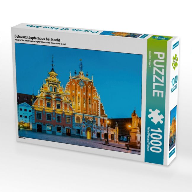 Produktbild: Schwarzh&auml;upterhaus bei Nacht (Puzzle)