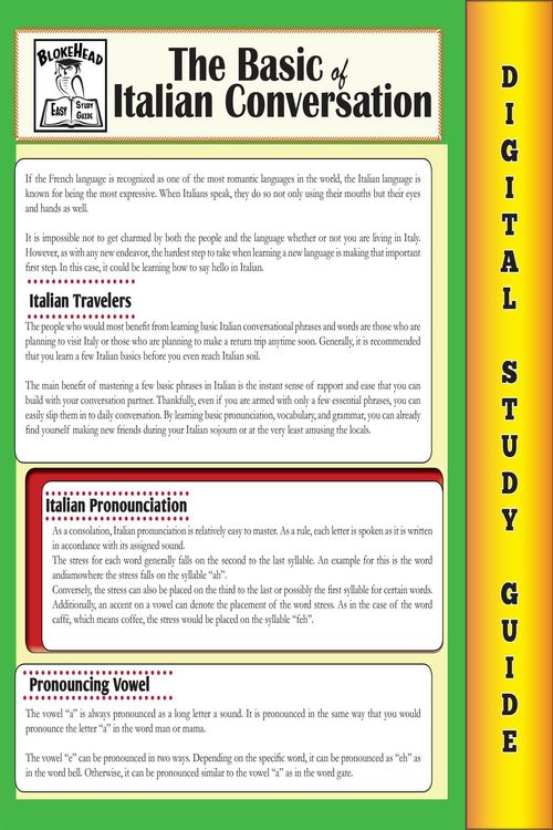 Produktbild: Italian Conversation (Blokehead Easy Study Guide)