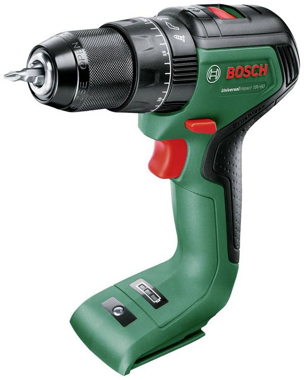 Produktbild: Bosch Home and Garden UniversalImpact 18V-60 06039D7100 Akku-Schlagbohrschrauber 18 V Li-Ion ohne Akku, ohne Ladeger&auml;t