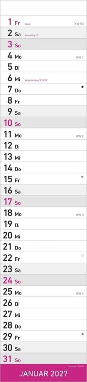 Produktbild: Streifenplaner PINK 2027
