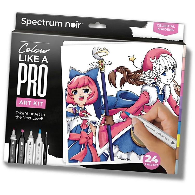 Produktbild: Spektrum Noir/Fan Art DIY Sets Zeichnen Kreativ Set Illustration, sortierte Farben, Himmlische Jungfrauen, 1 Packung