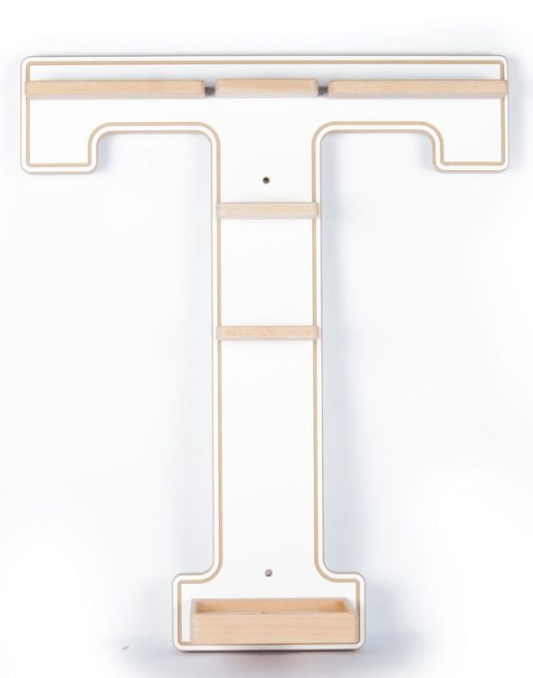 Produktbild: Wandregal  "Buchstabe T" f&uuml;r Toniebox