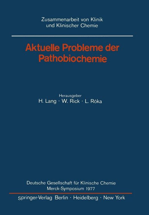 Produktbild: Aktuelle Probleme der Pathobiochemie