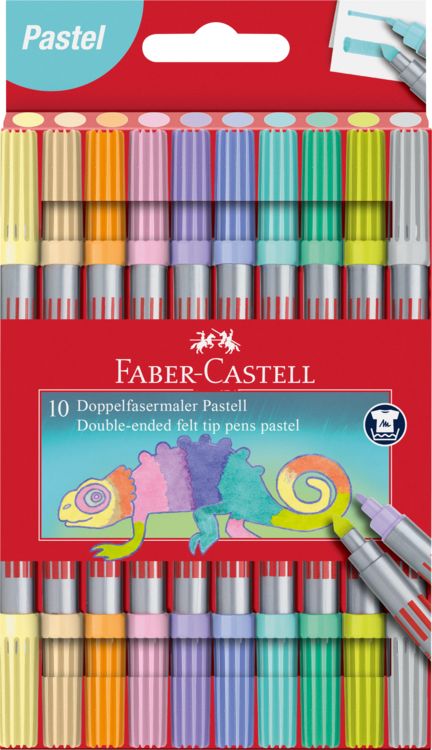 Produktbild: Faber-Castell Doppelfasermaler Pastell, 10er Set