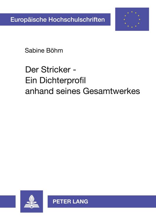 Produktbild: Der Stricker - Ein Dichterprofil anhand seines Gesamtwerkes