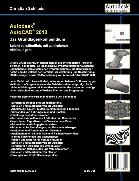 Produktbild: Autodesk AutoCAD 2012 - Das Grundlagenkompendium