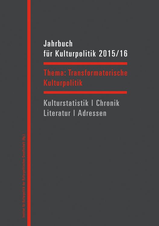Produktbild: Jahrbuch f&uuml;r Kulturpolitik 2015/16
