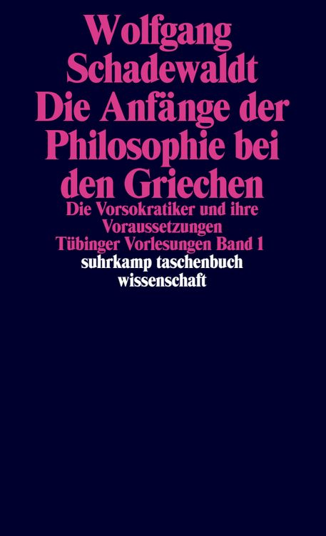 Produktbild: T&uuml;binger Vorlesungen Band 1. Die Anf&auml;nge der Philosophie bei den Griechen