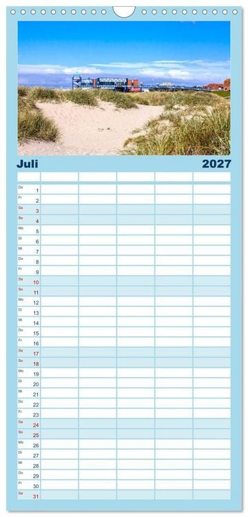 Produktbild: Familienplaner 2027 - Norden-Norddeich. Maritime Orte mit Flair mit 5 Spalten (Wandkalender, 21 x 45 cm) CALVENDO