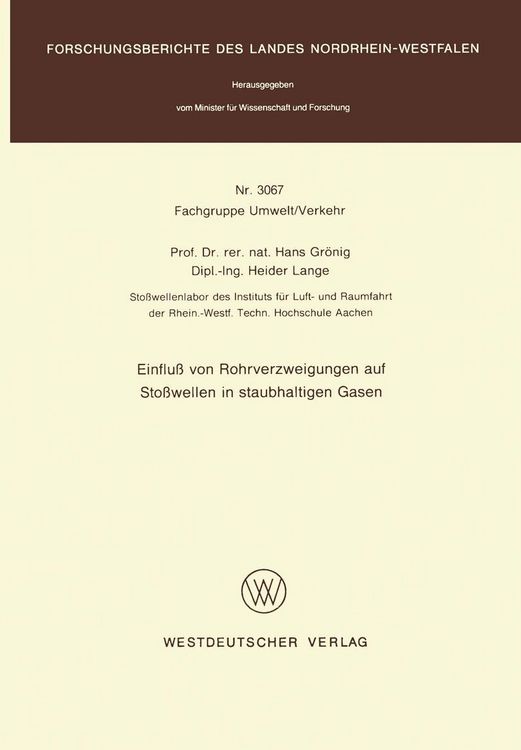 Produktbild: Einflu&szlig; von Rohrverzweigungen auf Sto&szlig;wellen in staubhaltigen Gasen