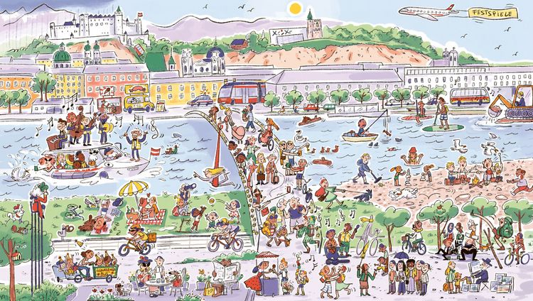Produktbild: Salzburg - ein Wimmelbuch