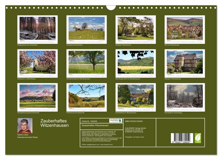 Produktbild: Zauberhaftes Witzenhausen (Wandkalender 2026 DIN A3 quer), CALVENDO Monatskalender