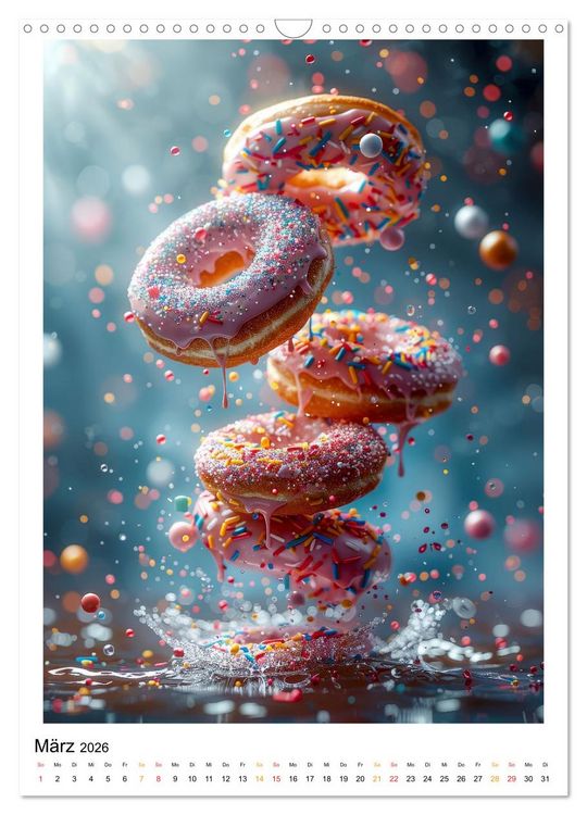 Produktbild: Donuts f&uuml;r Gourmets (Wandkalender 2026 DIN A3 hoch), CALVENDO Monatskalender