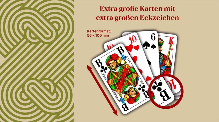Produktbild: Doppelkopf gro&szlig;e Eckzeichen franz&ouml;sisches Bild NEU