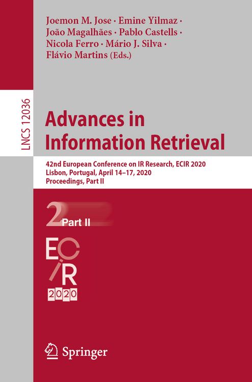 Produktbild: Advances in Information Retrieval