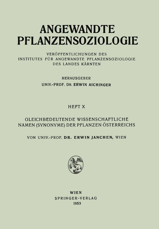 Produktbild: Gleichbedeutende Wissenschaftliche Namen (Synonyme) Der Pflanzen &Ouml;sterreichs