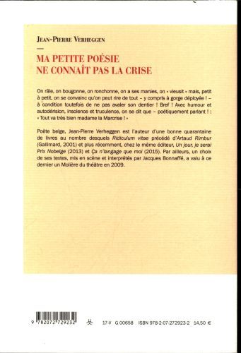 Produktbild: Ma petite po&eacute;sie ne conna&icirc;t pas la crise