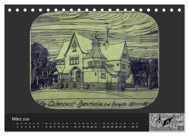 Produktbild: Lebensr&auml;ume um 1900 (Tischkalender 2026 DIN A5 quer), CALVENDO Monatskalender