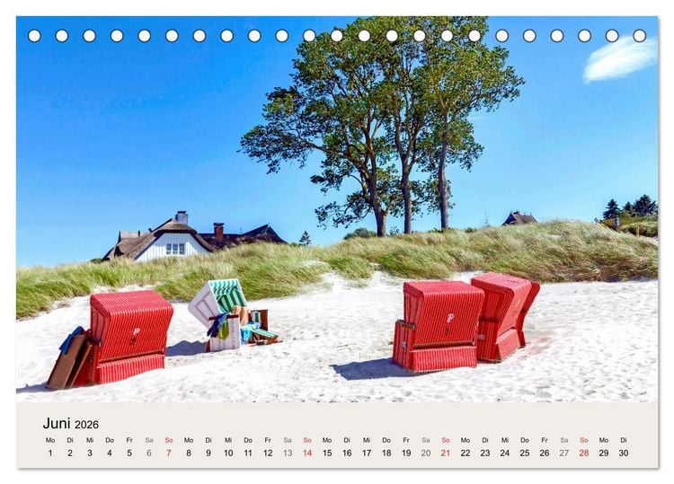 Produktbild: STRANDLUST: Fischland-Dar&szlig;-Zingst (Tischkalender 2026 DIN A5 quer), CALVENDO Monatskalender