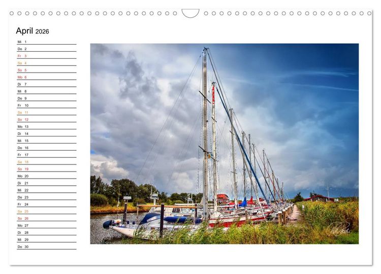 Produktbild: Friesland - am Vareler Hafen (Wandkalender 2026 DIN A3 quer), CALVENDO Monatskalender