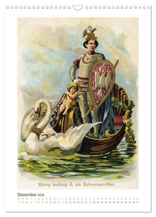 Produktbild: Ludwig II. von Bayern: Historische Illustrationen und Stiche (Wandkalender 2026 DIN A3 hoch), CALVENDO Monatskalender