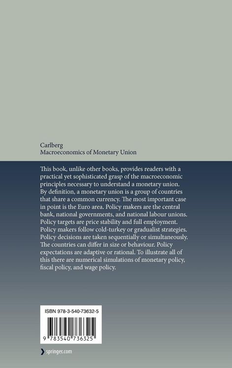 Produktbild: Macroeconomics of Monetary Union