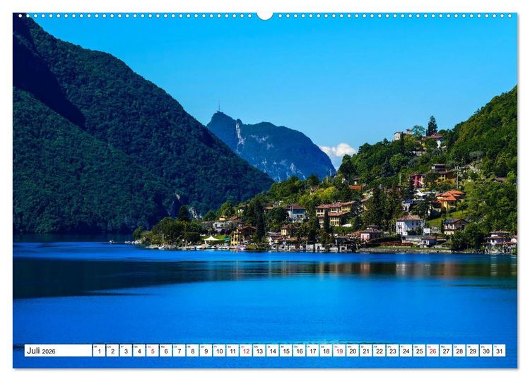 Produktbild: Impressionen vom Luganer See (Wandkalender 2026 DIN A2 quer), CALVENDO Monatskalender