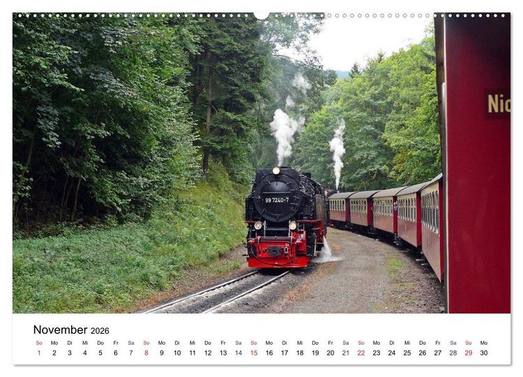 Produktbild: Feuer Wasser Kohle - Dampflokomotiven der Deutschen Reichsbahn (Wandkalender 2026 DIN A2 quer), CALVENDO Monatskalender