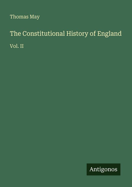 Produktbild: The Constitutional History of England