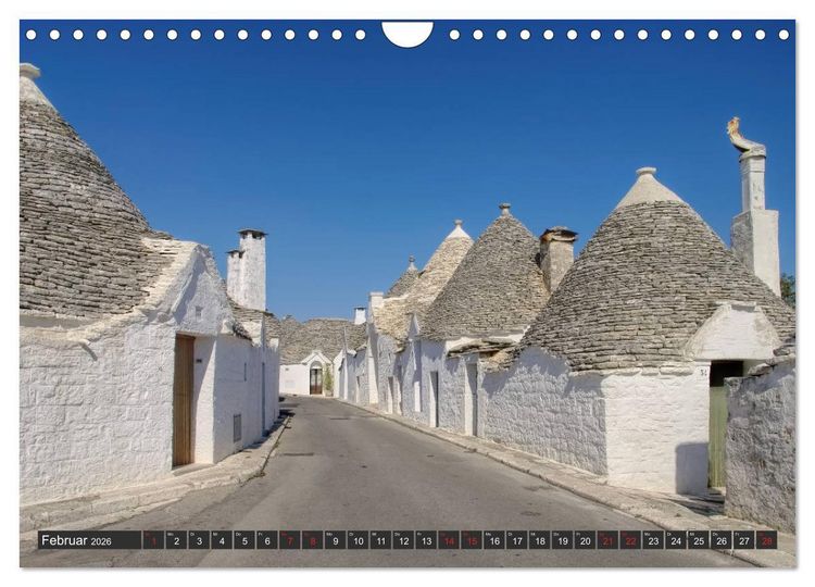 Produktbild: Trulli in Apulien - Einzigartige Rundh&auml;user im S&uuml;den Italiens (Wandkalender 2026 DIN A4 quer), CALVENDO Monatskalender