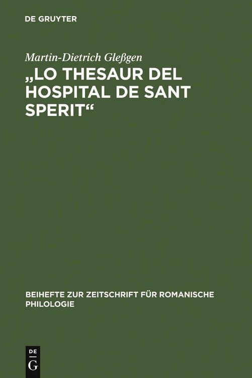 Produktbild: "Lo Thesaur del Hospital de Sant Sperit"