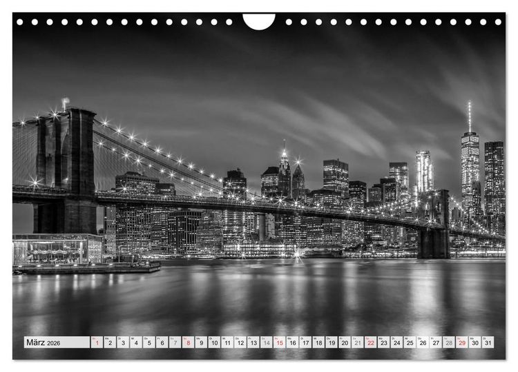 Produktbild: BROOKLYN BRIDGE Das Wahrzeichen von New York City (Wandkalender 2026 DIN A4 quer), CALVENDO Monatskalender