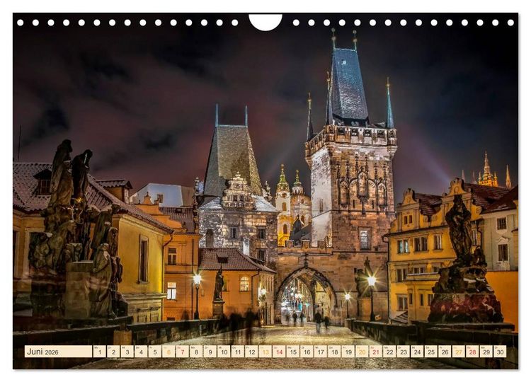 Produktbild: Metropolen der Welt - Skylines in der Nacht (Wandkalender 2026 DIN A4 quer), CALVENDO Monatskalender