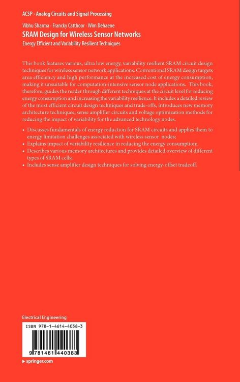 Produktbild: SRAM Design for Wireless Sensor Networks