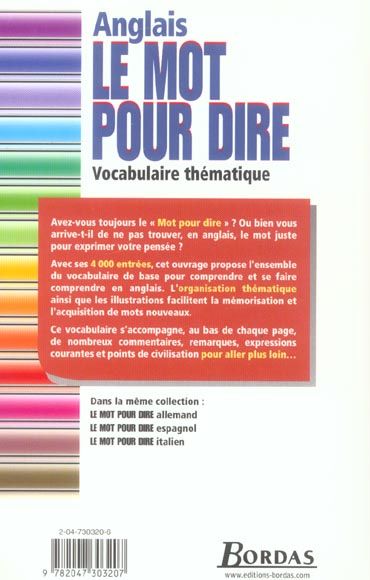 Produktbild: Anglais: le mot pour dire