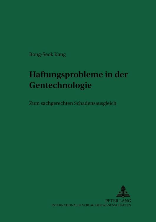 Produktbild: Haftungsprobleme in der Gentechnologie