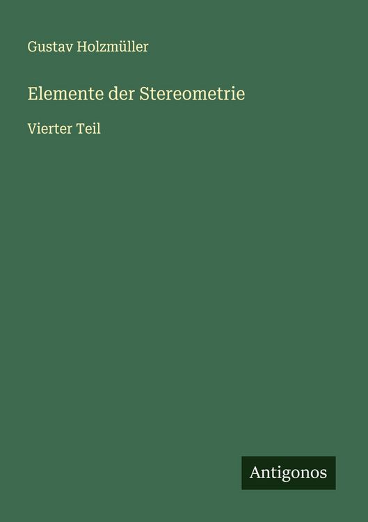 Produktbild: Elemente der Stereometrie