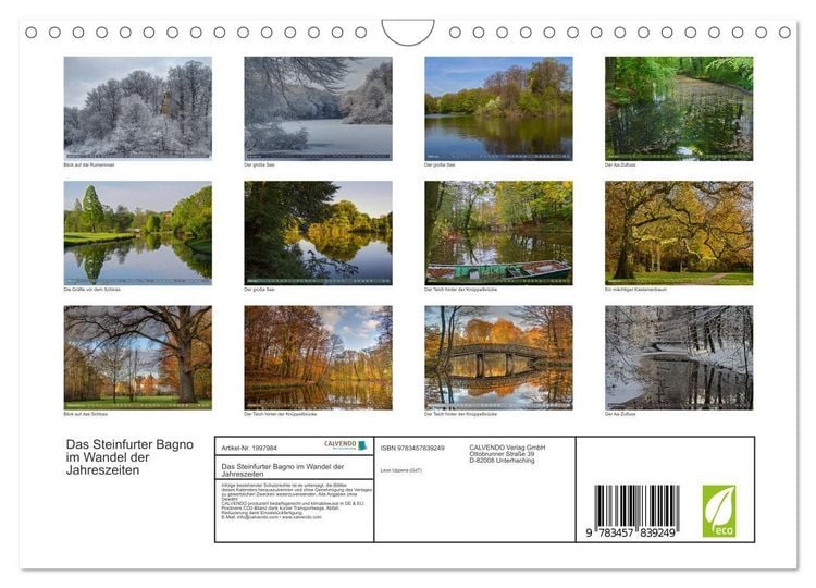 Produktbild: Das Steinfurter Bagno im Wandel der Jahreszeiten (Wandkalender 2026 DIN A4 quer), CALVENDO Monatskalender