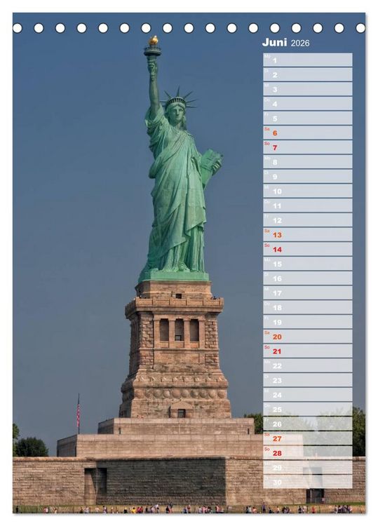 Produktbild: New York City Geburtstagskalender (Tischkalender 2026 DIN A5 hoch), CALVENDO Monatskalender