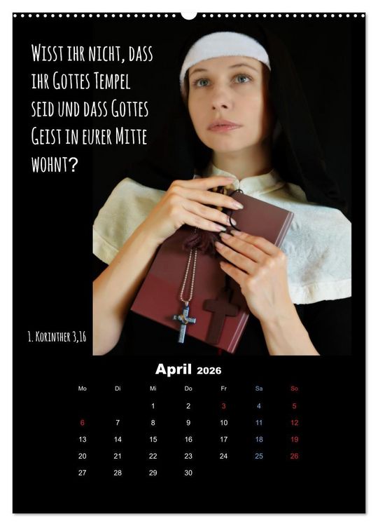 Produktbild: Der Bibelkalender - mit Gottes Wort durchs Jahr (Wandkalender 2026 DIN A2 hoch), CALVENDO Monatskalender