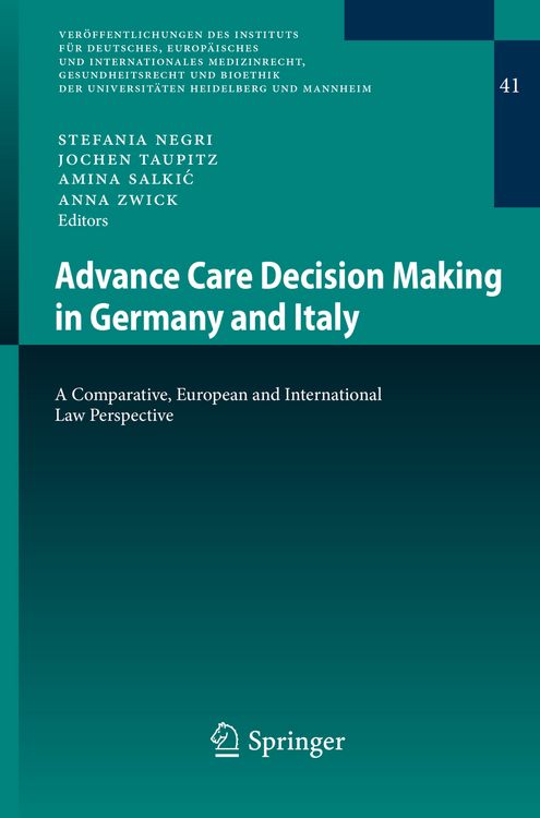 Produktbild: Advance Care Decision Making in Germany and Italy