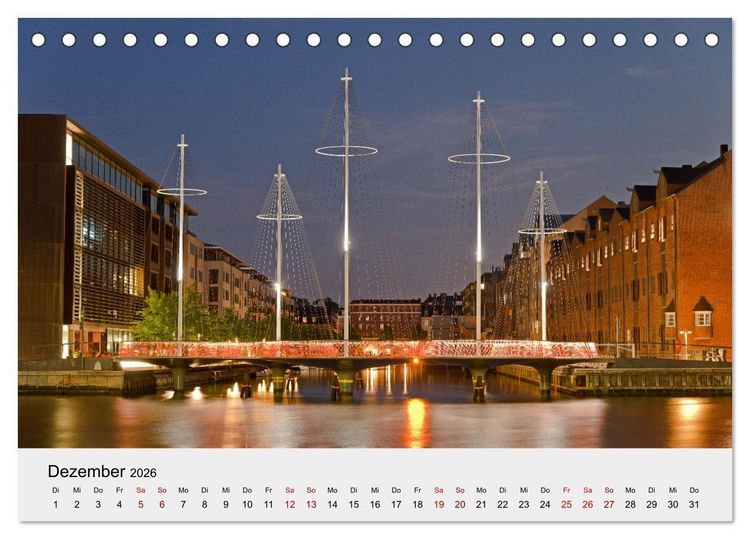 Produktbild: D&auml;nemark - Land, K&uuml;sten, St&auml;dte (Tischkalender 2026 DIN A5 quer), CALVENDO Monatskalender