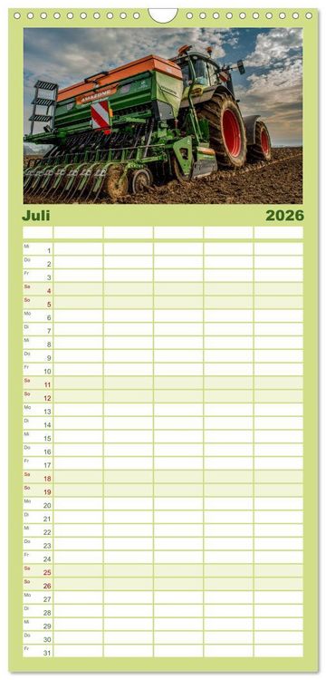 Produktbild: Familienplaner 2026 - Landwirtschaft im Weserbergland mit 5 Spalten (Wandkalender, 21 x 45 cm) CALVENDO