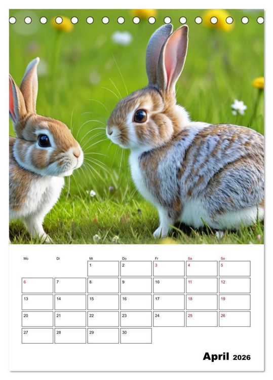 Produktbild: Mit Tieren hinein in das neue Jahr (Tischkalender 2026 DIN A5 hoch), CALVENDO Monatskalender